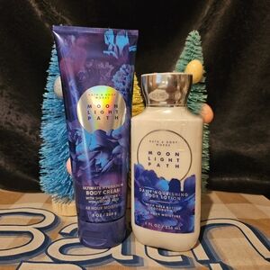 NWT Bath and Body Works Moonlight Path Body Cream and Body Lotion Duo -  Purple